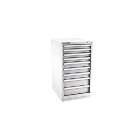 CHAMPION TOOL STORAGE Modular Drawer Cabinet, 9 Drawer, Light Gray, Steel, 22 in W x 28-1/2 in D x 41-3/4 in H N18000901ILCFTB-LG